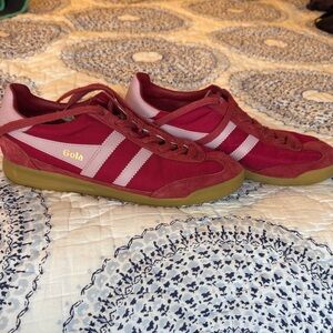 Gola women’s tornado Burgundy and pink Low-Profile Sneakers